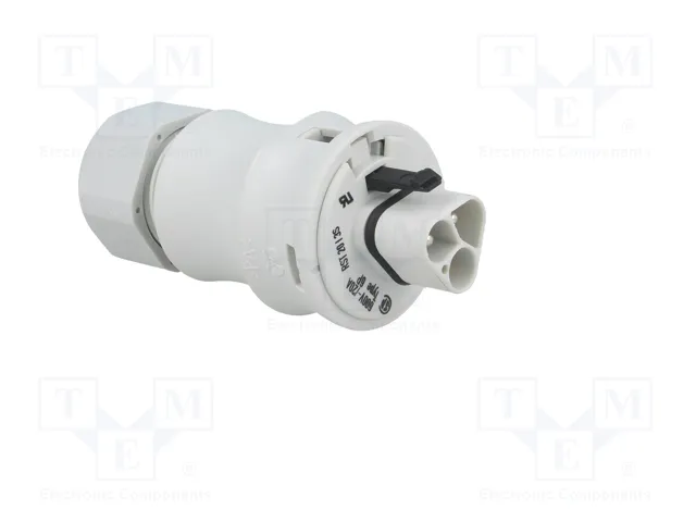 WIELAND RST 3 pines enchufe redondo macho gris 250V