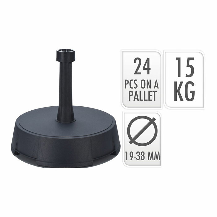 Base de parasol 15 kg antracita ø19 - 38 mm Base de parasol 15 kg antracita ø19 - 38 mm