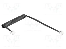 DeLOCK 90201 Cable telefónico en espiral RJ11 a RJ11, 1 m, Negro