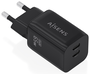 Aisens Cargador GaN 65W con 2xUSB-C A110-1030 Negro