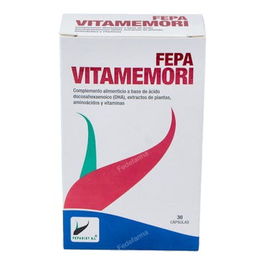 FEPADIET Vitamemori 30 Cápsulas - Complemento para la Memoria y Función Cognitiva con DHA y Ginkgo Biloba