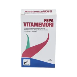 FEPADIET Fepa-Vitamemori 30 Cápsulas | Complemento Alimenticio para la Memoria y Concentración con DHA, Ginkgo Biloba y Vitaminas B