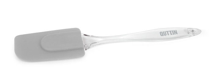 Quttin Espátula de Silicona con Mango Transparente 23 x 5 x 0.5 cm y 40 gr (36 Unidades)