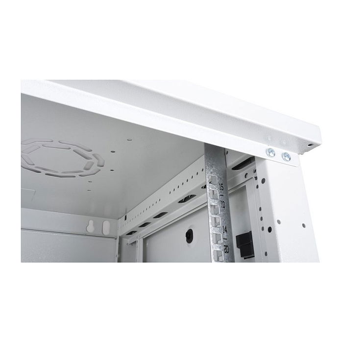 ROLINE 26.21.0126 Bastidor de Pared 19 Pulgadas 15HE 600x450 mm Gris, Vidrio, 80 kg Capacidad, IP20