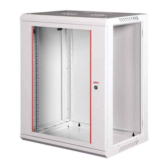 ROLINE 26.21.0126 Bastidor de Pared 19 Pulgadas 15HE 600x450 mm Gris, Vidrio, 80 kg Capacidad, IP20