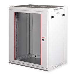 ROLINE 26.21.0126 Bastidor de Pared 19 Pulgadas 15HE 600x450 mm Gris, Vidrio, 80 kg Capacidad, IP20