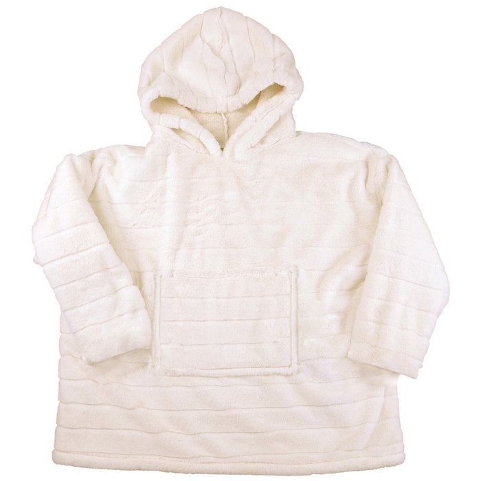 Home Deco Factory Sudadera Con Capucha Blanca Poliéster Sweat Plaid