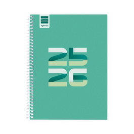 Finocam Agenda Escolar 2025-2026 645060926 1 Día Página Verde Manzana 155x212mm