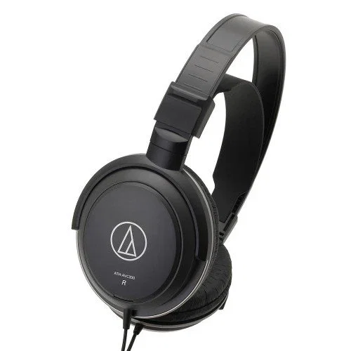 Audio-Technica ATH-AVC200 Auriculares Circumaurales Diadema Alámbricos con Cable 3m para Música, Color Negro