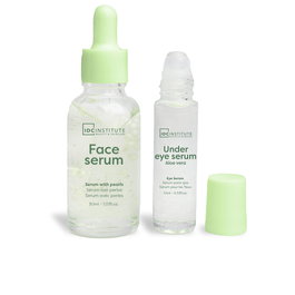 Idc Institute Kit de Viaje Aloe Vera Estuche 2 pz - Sérum con Perlas 30ml + Sérum Contorno de Ojos 10ml