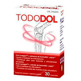 BIOSERUM Tododol 30 Comp - Complemento Alimenticio para el Dolor con Boswellia, Sauce, Mirra, Levagen y Bromelaína - 30 Comprimidos