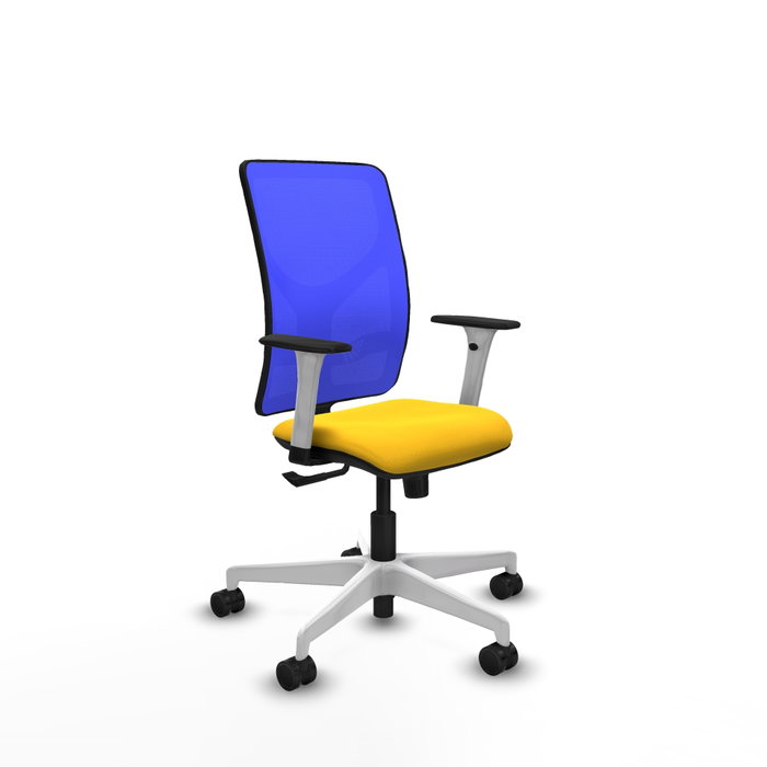 PIQUERAS Y CRESPO Silla de oficina Motilla con mecanismo Sincro, Amarillo y Azul PIQUERAS Y CRESPO Silla de oficina Motilla con mecanismo Sincro, Amarillo y Azul