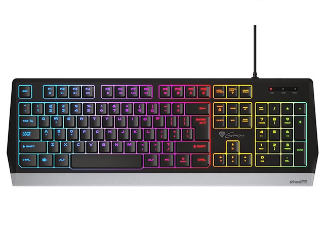 Genesis Rhod 300 RGB Teclado Cableado Qwerty Layout Polaco USB 2.0 12 Teclas Multimedia Retroiluminación RGB Genesis Rhod 300 RGB Teclado Cableado Qwerty Layout Polaco USB 2.0 12 Teclas Multimedia Retroiluminación RGB