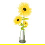 Flor Gerbera Amarillo Artificial 25 X 25 X 100 cm (Set de 2)
