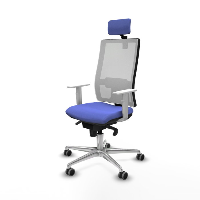 PIQUERAS Y CRESPO Silla de oficina Horna con mecanismo Sincro, Azul claro y Blanco PIQUERAS Y CRESPO Silla de oficina Horna con mecanismo Sincro, Azul claro y Blanco