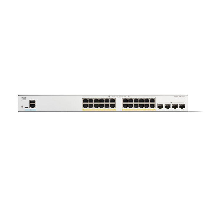 Cisco catalyst 1200 gestionado l2 gigabit ethernet (10/100/1000) energía sobre ethernet (poe) 1u blanco