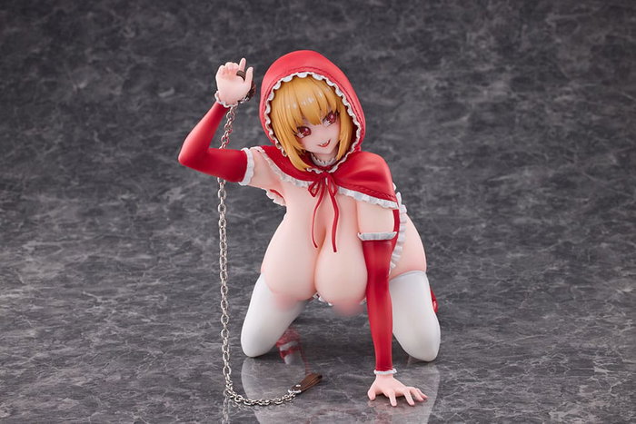 Original Character Estatua PVC 1/5 Little Red Riding Hood And The Wolf Girl Little Red Riding Hood 21 cm