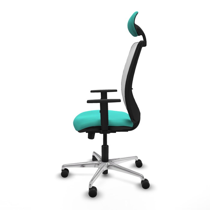 PIQUERAS Y CRESPO Silla de oficina Zulema con mecanismo Sincro/Traslack color Turquesa y Blanco PIQUERAS Y CRESPO Silla de oficina Zulema con mecanismo Sincro/Traslack color Turquesa y Blanco