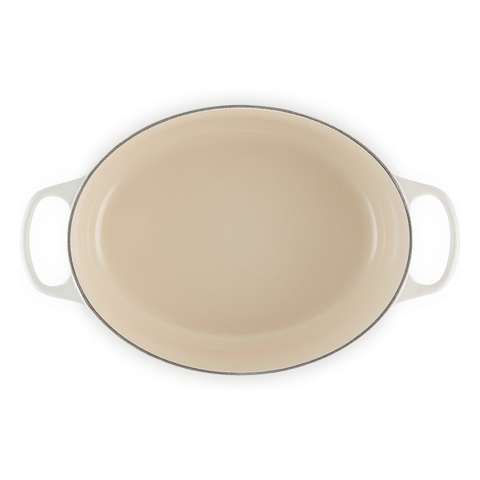 Le Creuset Bräter 31cm, 6.3L, Ovalado, Meringue, Hierro Fundido