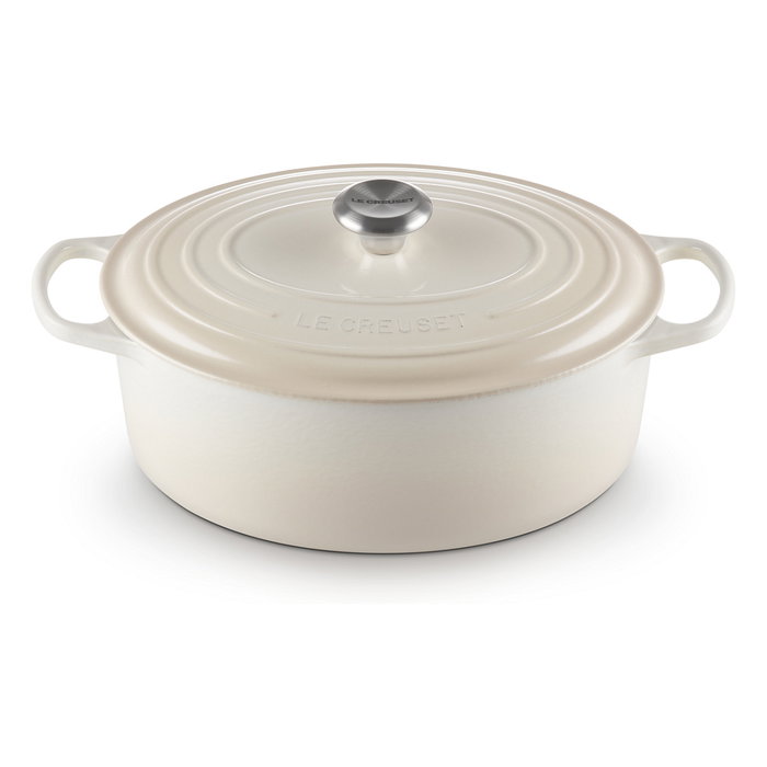 Le Creuset Bräter 31cm, 6.3L, Ovalado, Meringue, Hierro Fundido