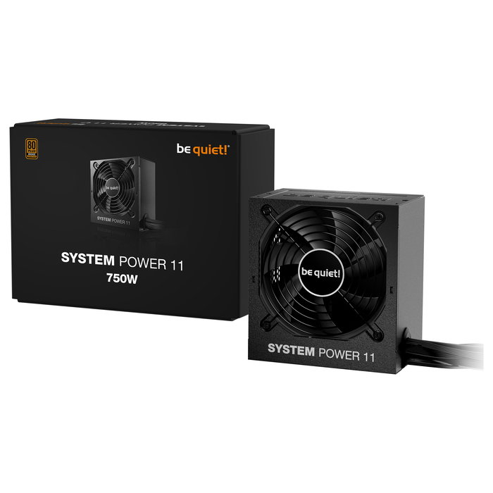 be quiet! System Power 11 Fuente de Alimentación ATX 750W 80 PLUS Bronze, No Modular, Negro, 120mm Ventilador, ATX 3.1, EPS 2.92