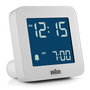 Braun BC-09-W Reloj Despertador Digital Blanco con Pantalla LCD Retroiluminada y Función Snooze