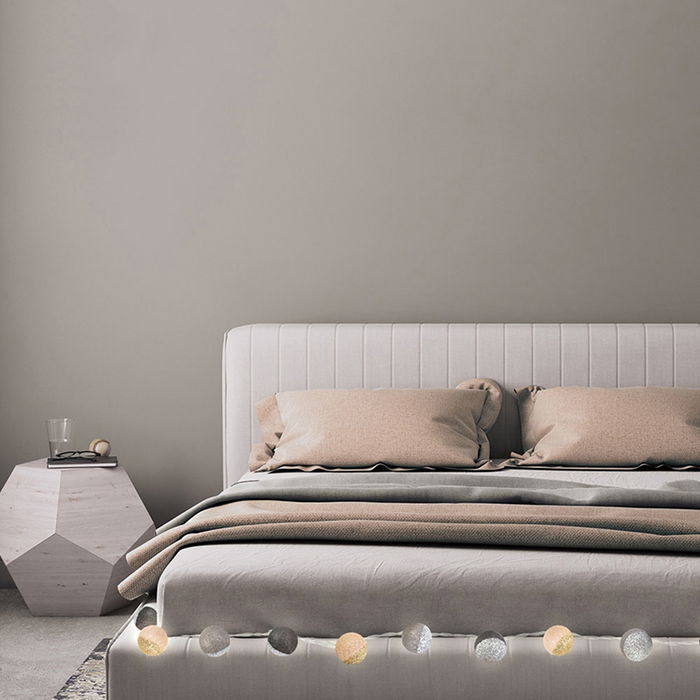 Home Deco Light Guirnalda Luz 16 Led Plata/Oro 300cm 6cm Bolas