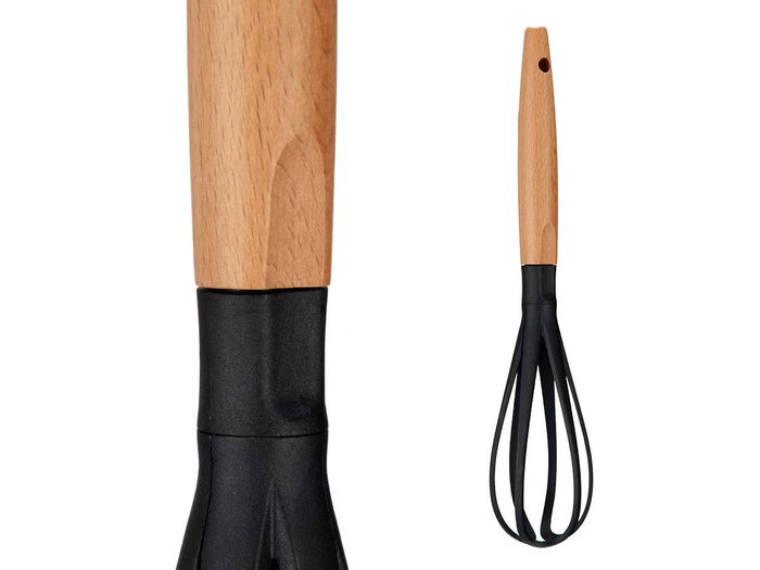 KINVARA Batidor de cocina mango madera Natural-Negro KINVARA Batidor de cocina mango madera Natural-Negro