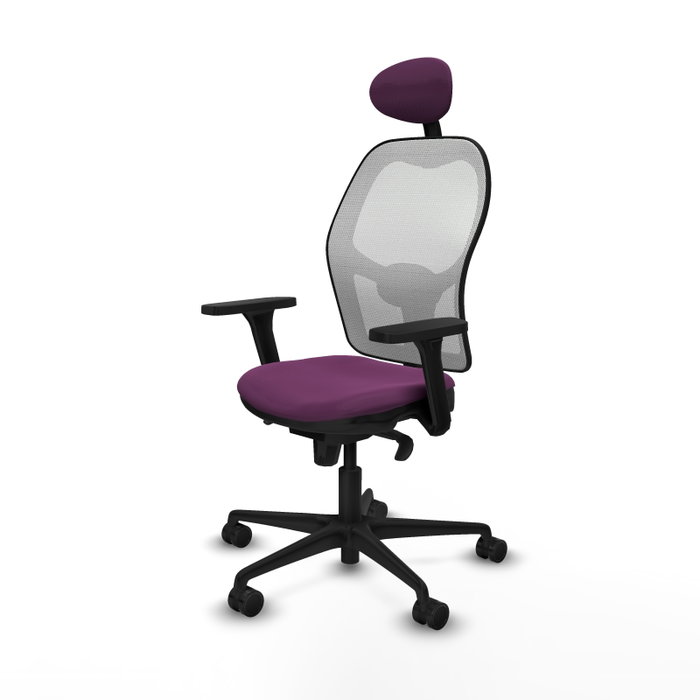 PIQUERAS Y CRESPO Silla de oficina Jorquera con mecanismo Sincro, Morado y Blanco PIQUERAS Y CRESPO Silla de oficina Jorquera con mecanismo Sincro, Morado y Blanco