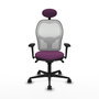 PIQUERAS Y CRESPO Silla de oficina Jorquera con mecanismo Sincro, Morado y Blanco