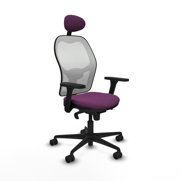 PIQUERAS Y CRESPO Silla de oficina Jorquera con mecanismo Sincro, Morado y Blanco PIQUERAS Y CRESPO Silla de oficina Jorquera con mecanismo Sincro, Morado y Blanco