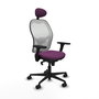 PIQUERAS Y CRESPO Silla de oficina Jorquera con mecanismo Sincro, Morado y Blanco