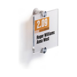 Durable Portacarteles CrystalSign 482019 Transparente 105x105 mm