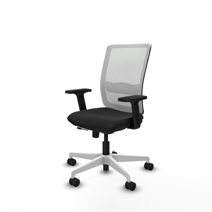 PIQUERAS Y CRESPO Silla de oficina Haches con mecanismo Sincro/Traslack Negro y Blanco