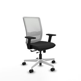 PIQUERAS Y CRESPO Silla de oficina Haches con mecanismo Sincro/Traslack Negro y Blanco