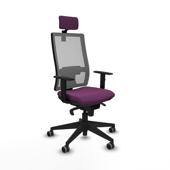 PIQUERAS Y CRESPO Silla de oficina Horna con mecanismo Sincro, Morado y Gris PIQUERAS Y CRESPO Silla de oficina Horna con mecanismo Sincro, Morado y Gris