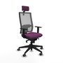 PIQUERAS Y CRESPO Silla de oficina Horna con mecanismo Sincro, Morado y Gris