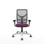 PIQUERAS Y CRESPO Silla de oficina Motilla con mecanismo Sincro, Morado y Gris