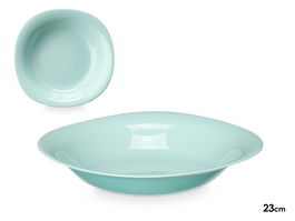 VIVALTO Plato Hondo Cuadrado Opal Verde 23 cm (Set de 24)