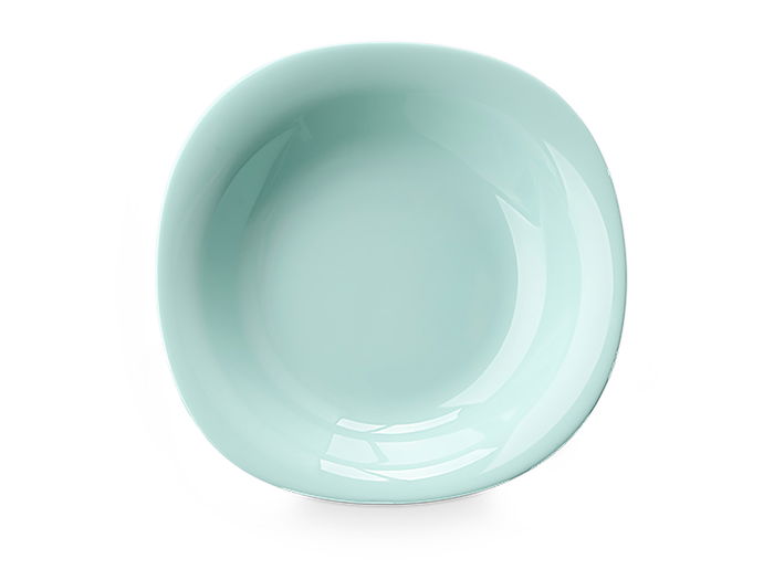 VIVALTO Plato Hondo Cuadrado Opal Verde 23 cm (Set de 24)