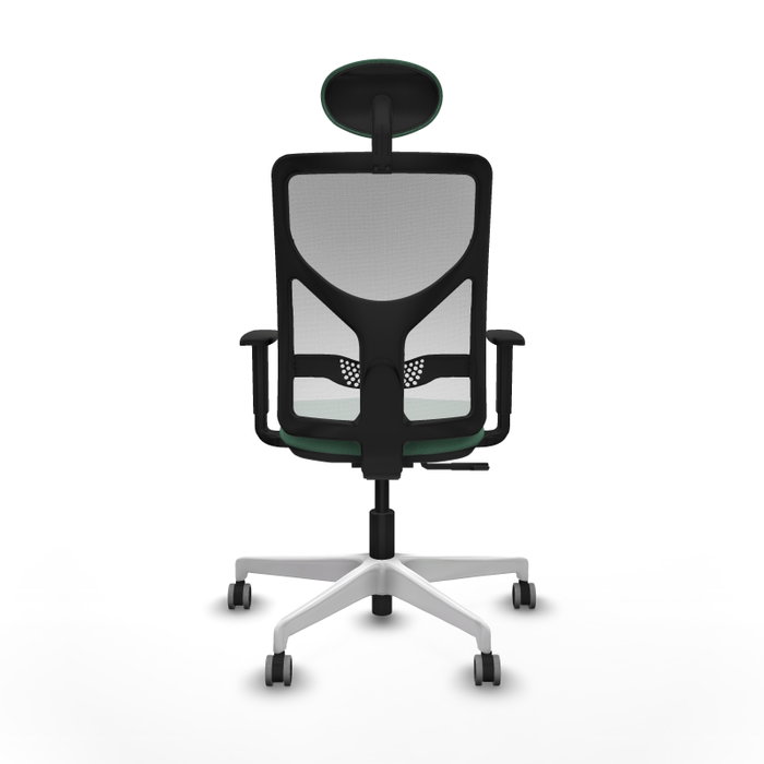 PIQUERAS Y CRESPO Silla de oficina Motilla con mecanismo Sincro, Verde esmeralda y Blanco PIQUERAS Y CRESPO Silla de oficina Motilla con mecanismo Sincro, Verde esmeralda y Blanco