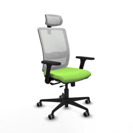 PIQUERAS Y CRESPO Silla de oficina Haches Pistacho y Blanco