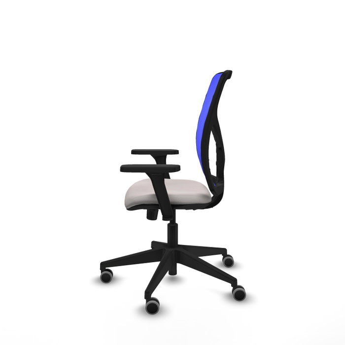 PIQUERAS Y CRESPO Silla de oficina Motilla con mecanismo Sincro, Blanco y Azul PIQUERAS Y CRESPO Silla de oficina Motilla con mecanismo Sincro, Blanco y Azul
