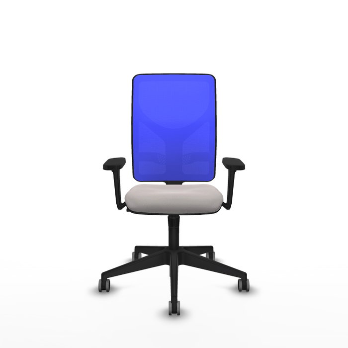 PIQUERAS Y CRESPO Silla de oficina Motilla con mecanismo Sincro, Blanco y Azul PIQUERAS Y CRESPO Silla de oficina Motilla con mecanismo Sincro, Blanco y Azul