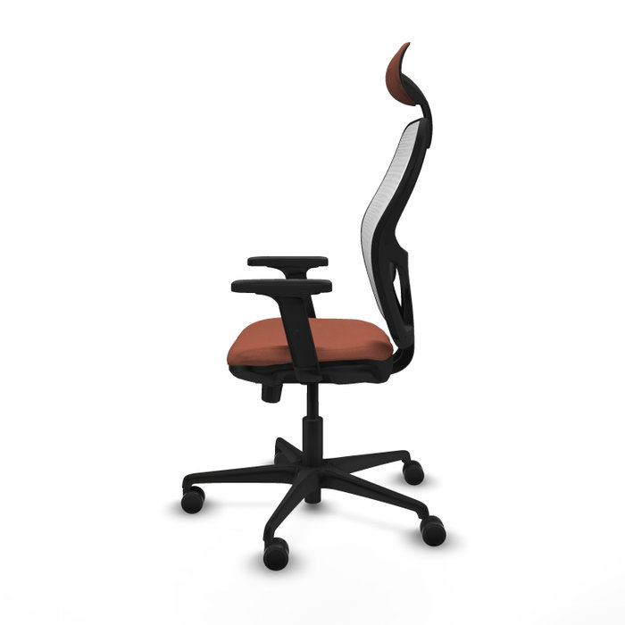 PIQUERAS Y CRESPO Silla de oficina Jorquera con mecanismo Sincro/Traslack Marrón y Blanco