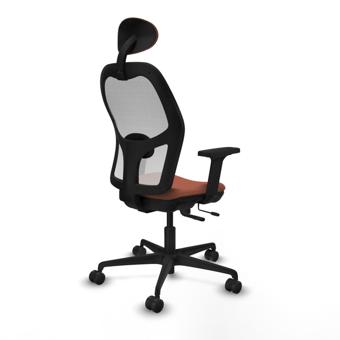 PIQUERAS Y CRESPO Silla de oficina Jorquera con mecanismo Sincro/Traslack Marrón y Blanco