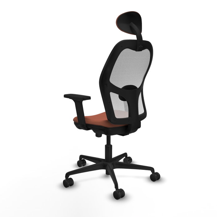 PIQUERAS Y CRESPO Silla de oficina Jorquera con mecanismo Sincro/Traslack Marrón y Blanco