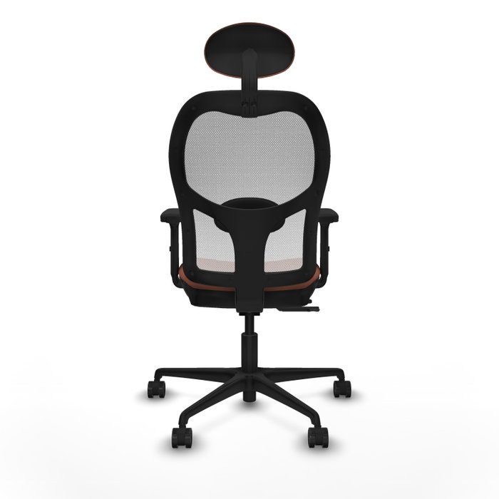 PIQUERAS Y CRESPO Silla de oficina Jorquera con mecanismo Sincro/Traslack Marrón y Blanco