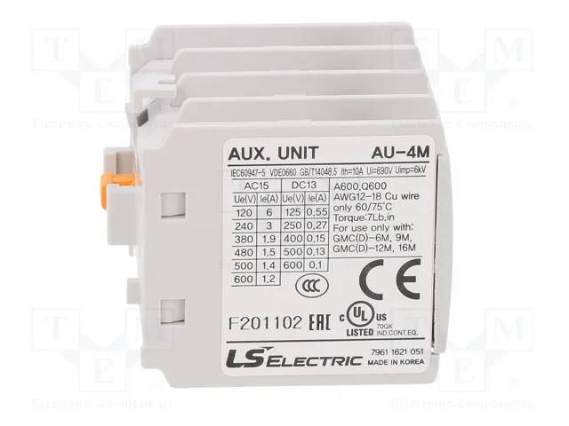 LS ELECTRIC Contactores auxiliares NO x4 con agarres de tornillo