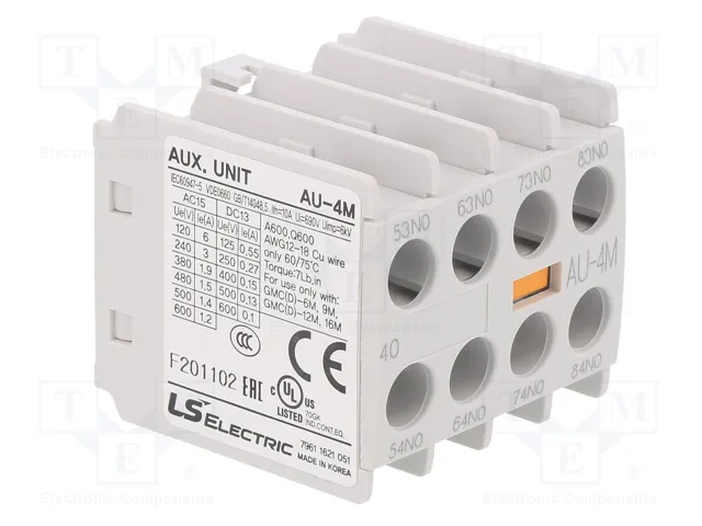 LS ELECTRIC Contactores auxiliares NO x4 con agarres de tornillo
